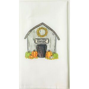 Farmhouse Barn Farm Fresh Pumpkins Kitchen Flour Sack Towel